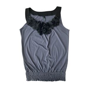 Maurices Gray Flower Tank Top Womens‎ Small